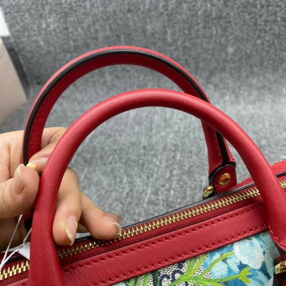 100% Authentic Gucci Blooms Boston Canvas Crossbody Bag - Picture 14 of 16